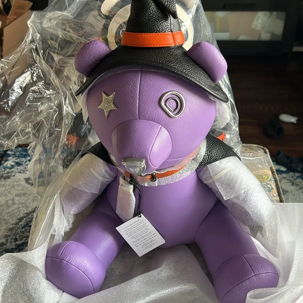 Coach Halloween Collectible Leather Bear - WITCH 2023 NWT
